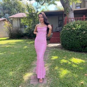 Oh Polly Pink Maxi Dress